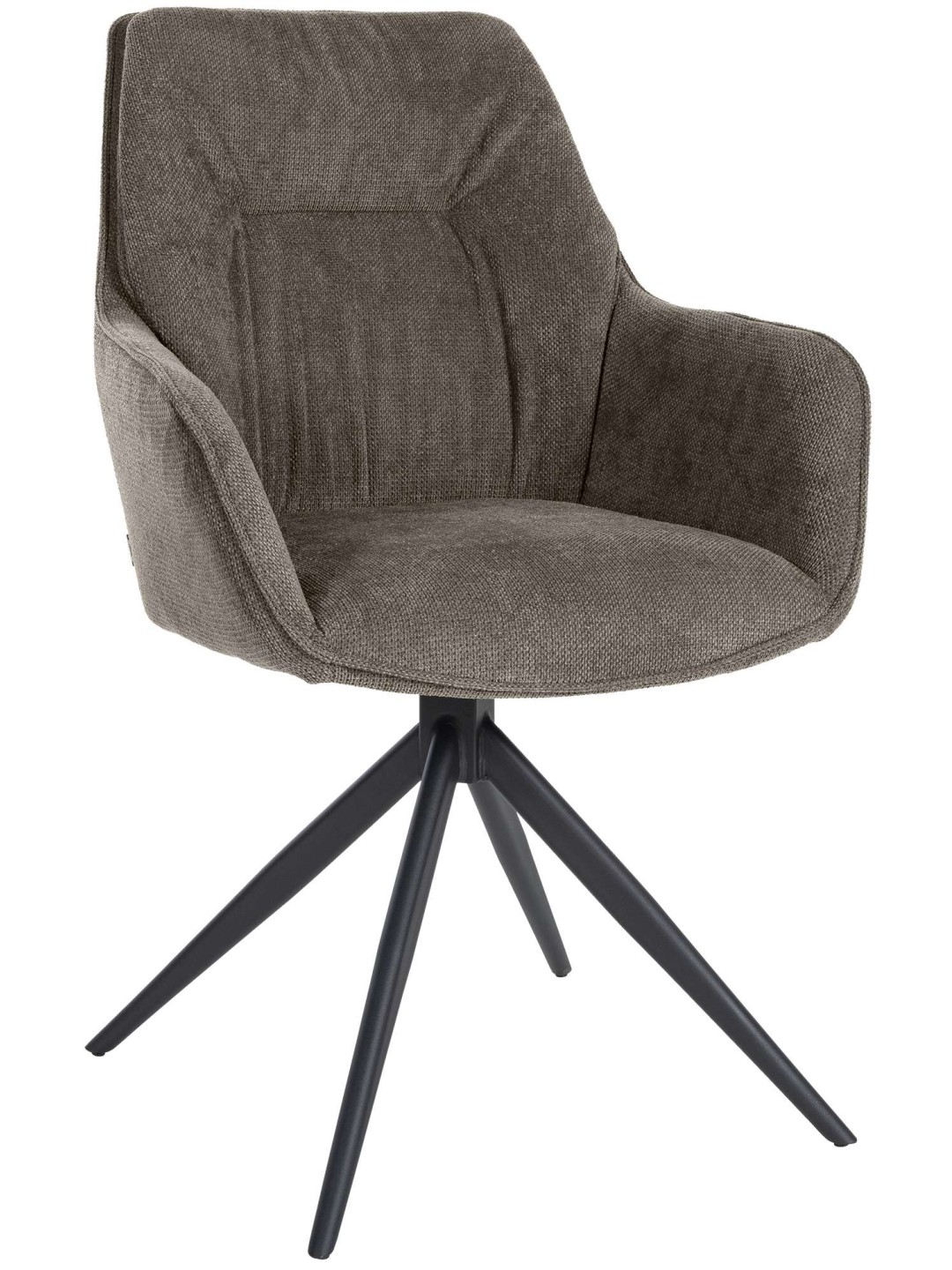 Silla de comedor Jules tela, gris oscuro