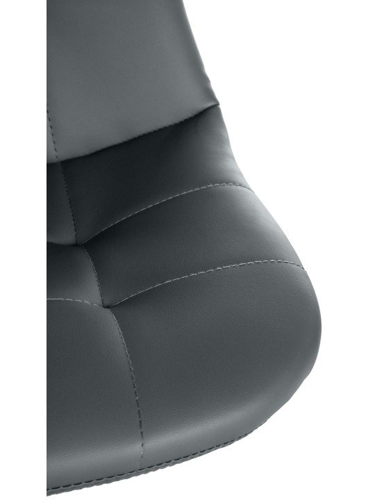 Taburete de bar Elmore símil piel C, gris