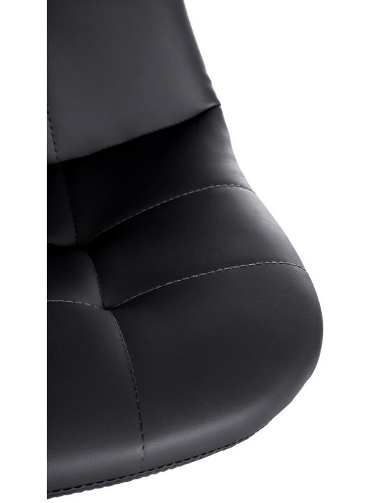 Taburete de bar Elmore símil piel C, negro