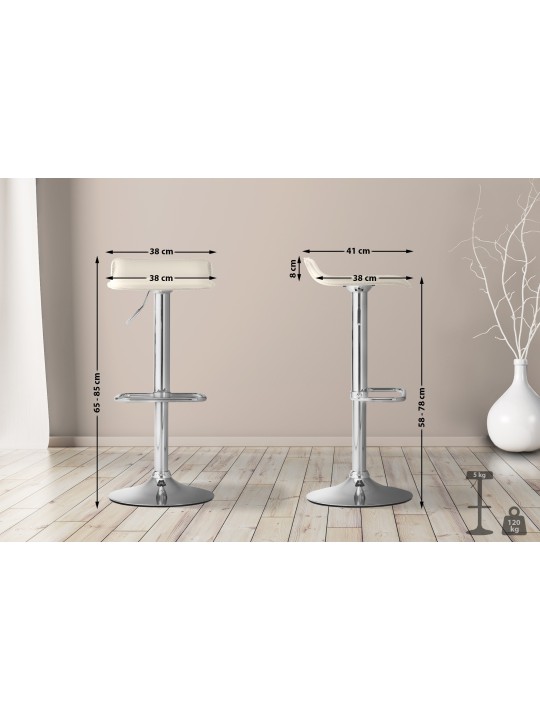 Taburete de bar DYN, crema