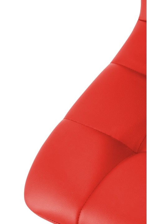 Juego de 4 sillas de comedor Antibes piel sintética, rojo Juego de 4 sillas de comedor Antibes piel sintética, rojo