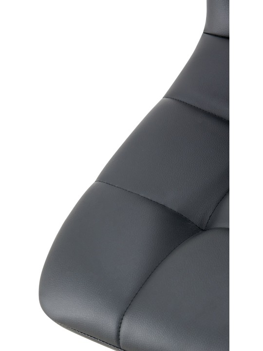 Juego de 4 sillas de comedor Antibes piel sintética, negro