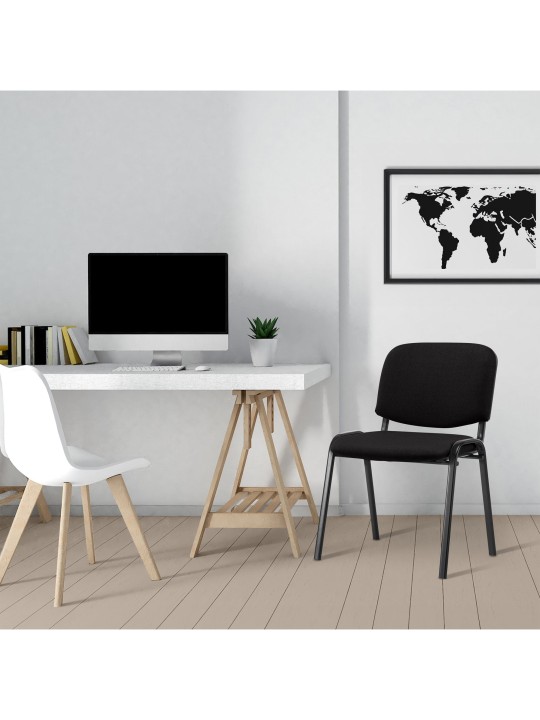 Silla de visita Ken tela, negro Silla de visita Ken tela, negro