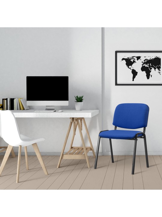 Silla de visita Ken tela, azul Silla de visita Ken tela, azul