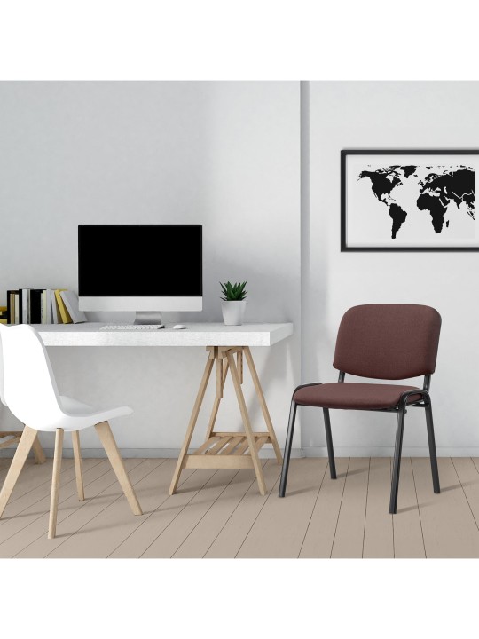 Silla de visita Ken tela, marrón Silla de visita Ken tela, marrón