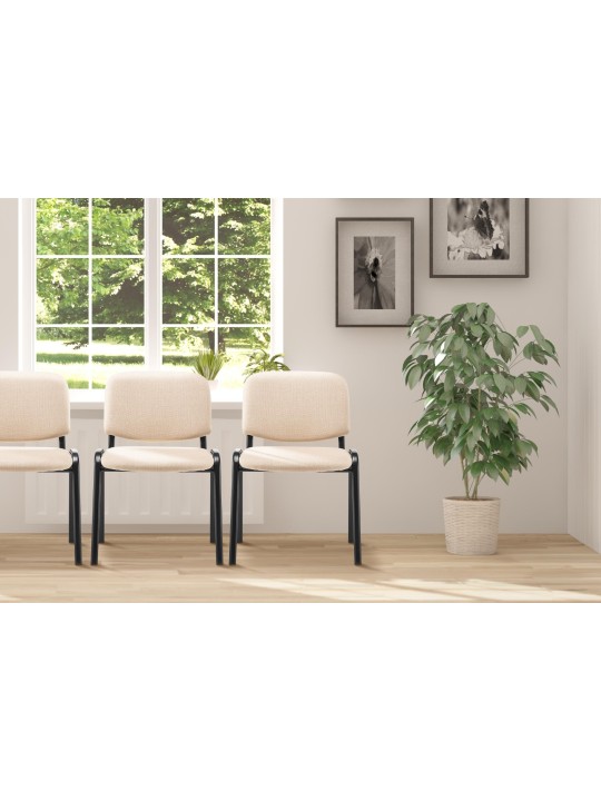 Silla de visita Ken tela, crema Silla de visita Ken tela, crema