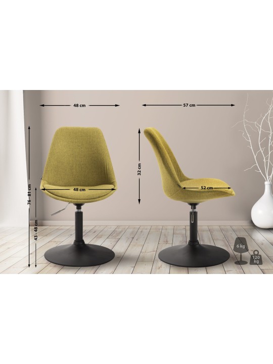 Silla Maverick B tela, verde