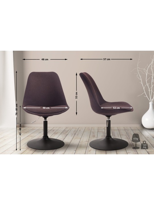 Silla Maverick B tela, marrón