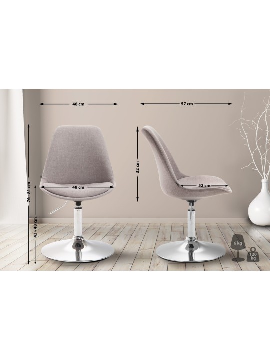 Silla Maverick C tela, gris