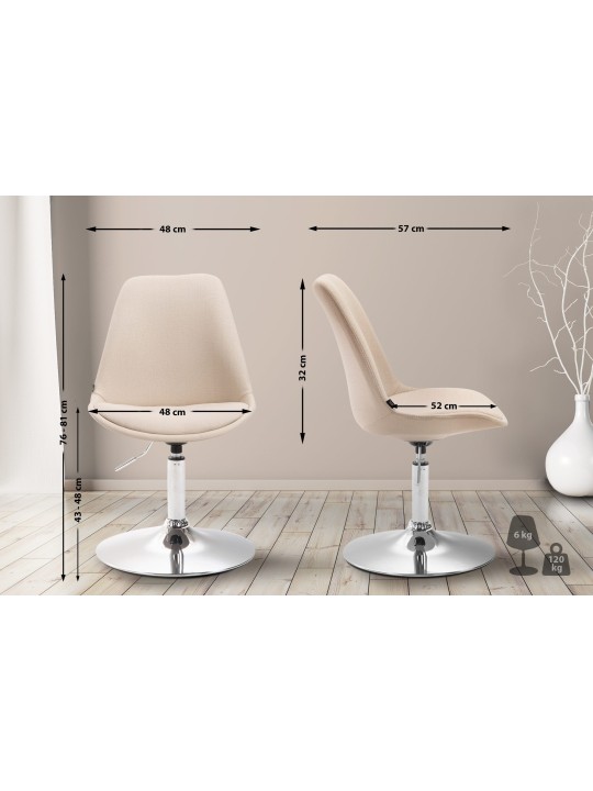 Silla Maverick C tela, crema