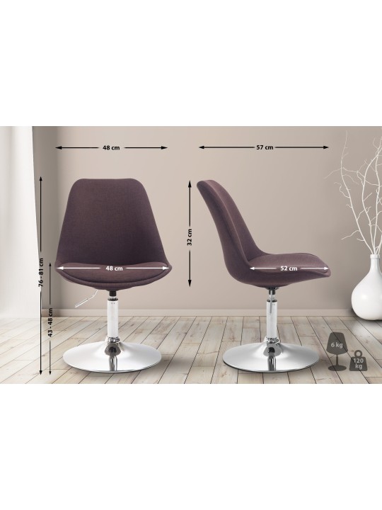 Silla Maverick C tela, marrón