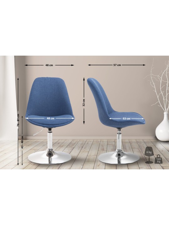 Silla Maverick C tela, azul