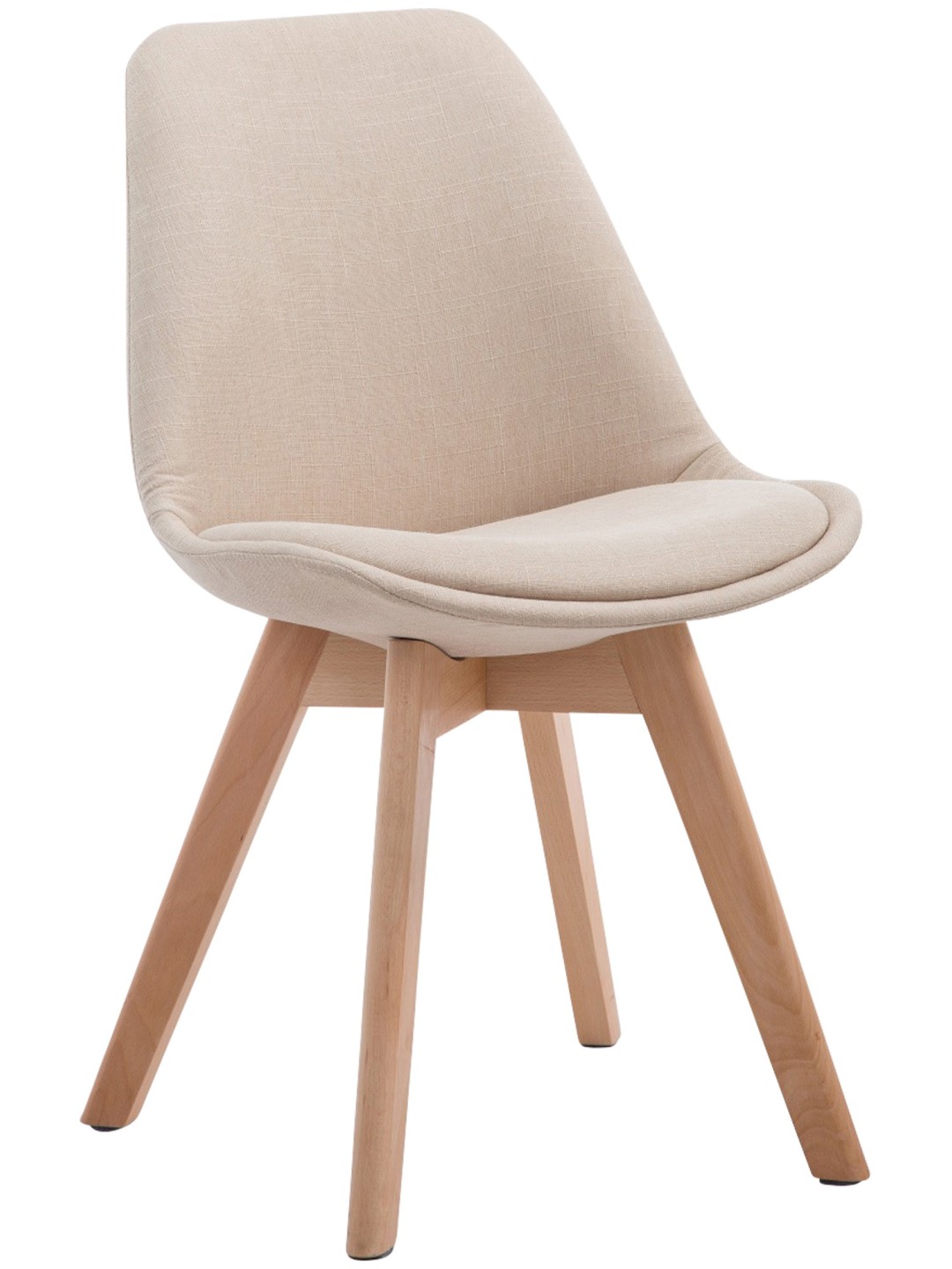 Silla de visita Borneo V2 Tejido Natura, crema