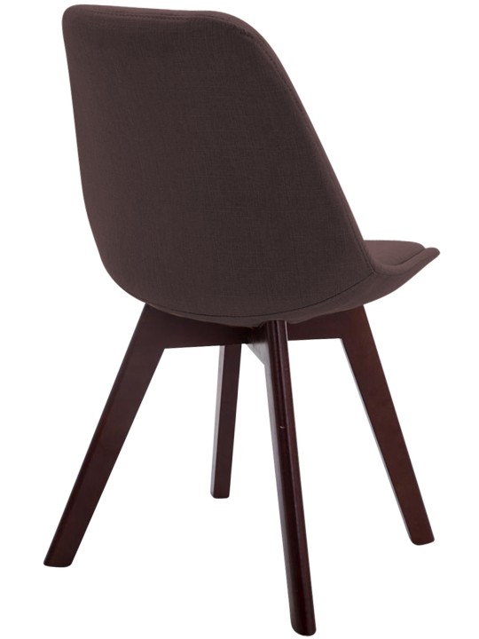 Silla de visita Borneo V2 tela nogal, marrón