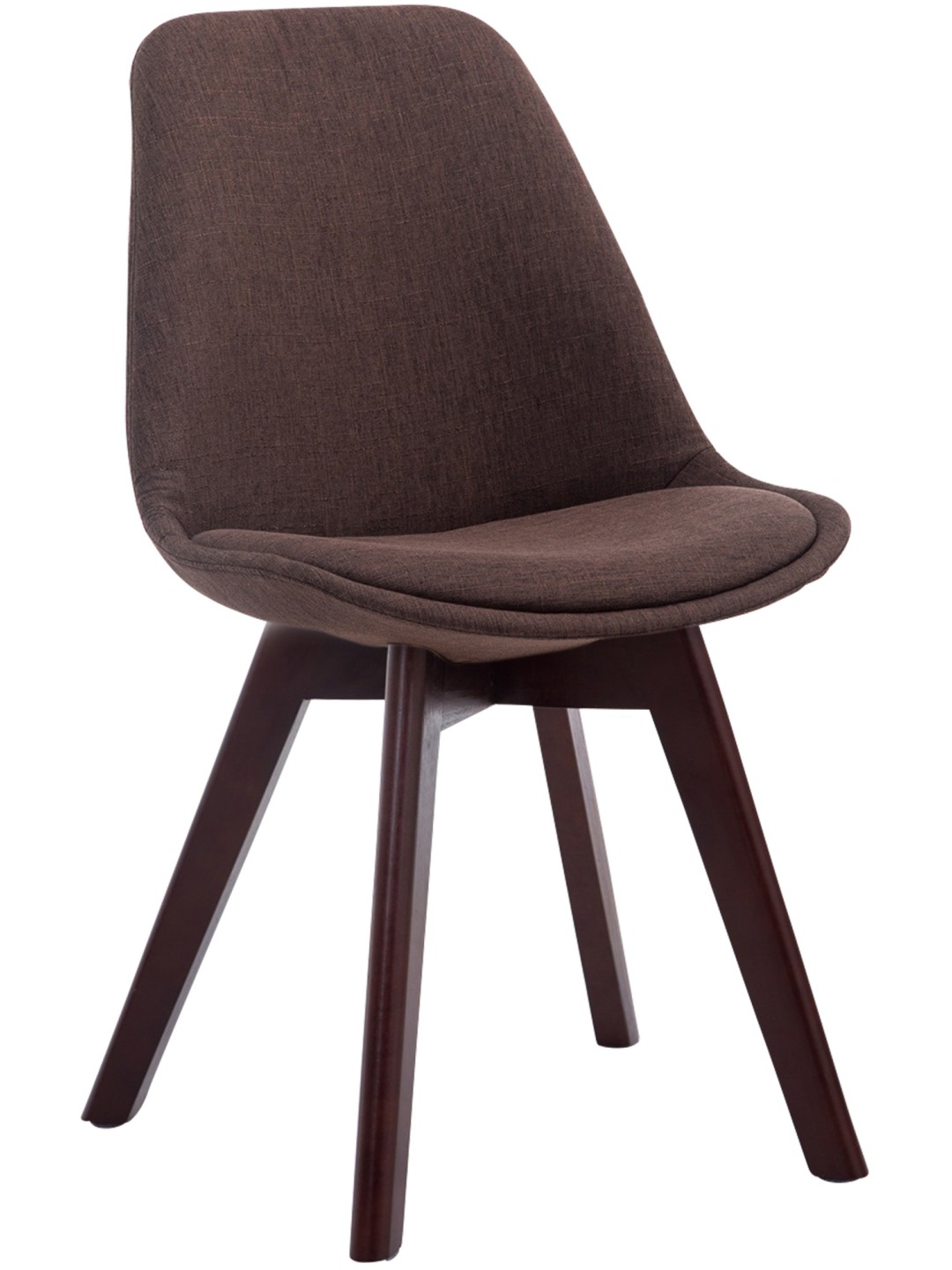 Silla de visita Borneo V2 tela nogal, marrón