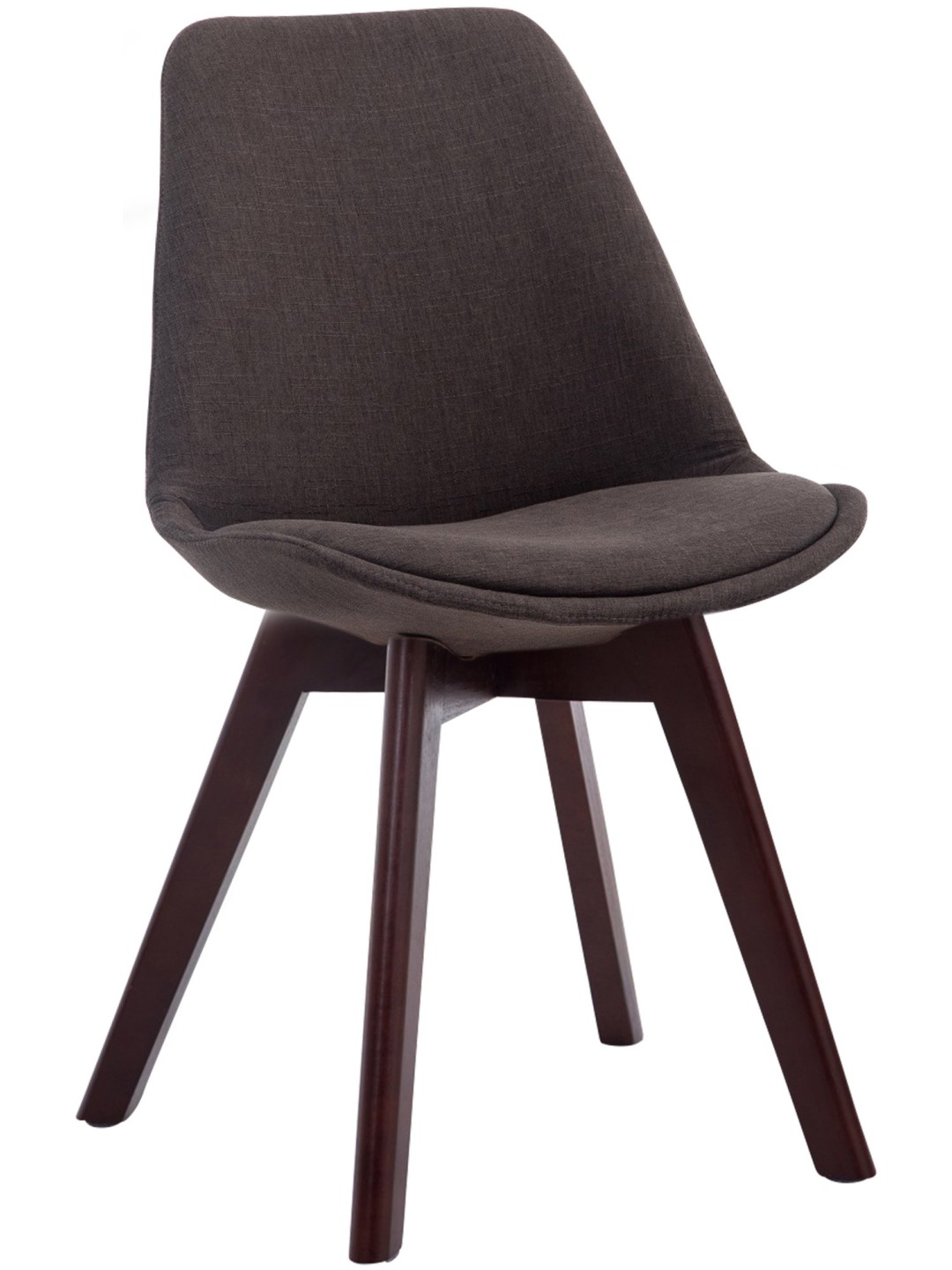 Silla de visita Borneo V2 tela nogal, gris oscuro