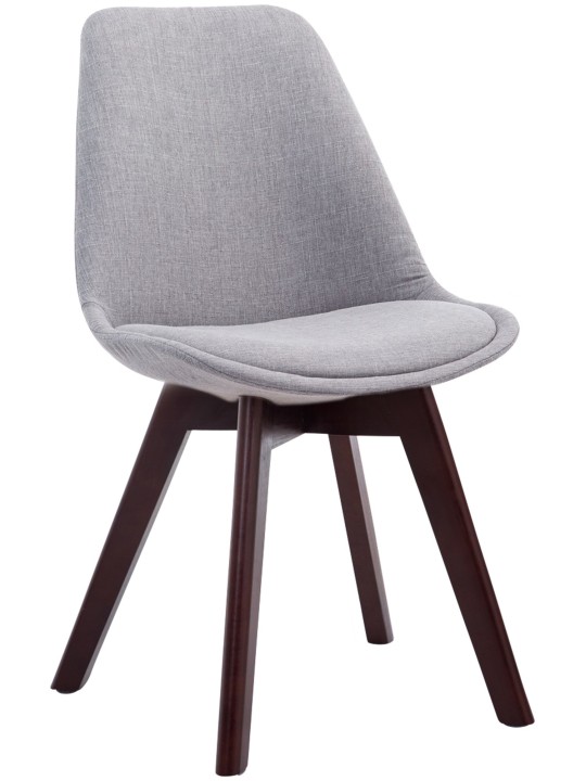 Silla de visita Borneo V2 tela nogal, gris