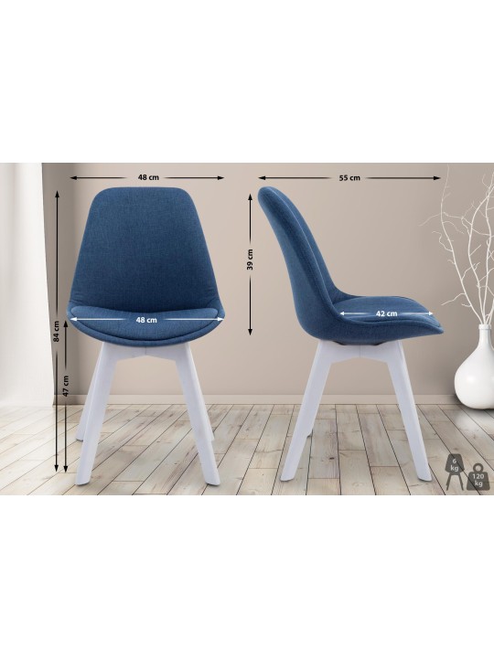 Silla de visita Borneo V2 tela, azul Silla de visita Borneo V2 tela, azul