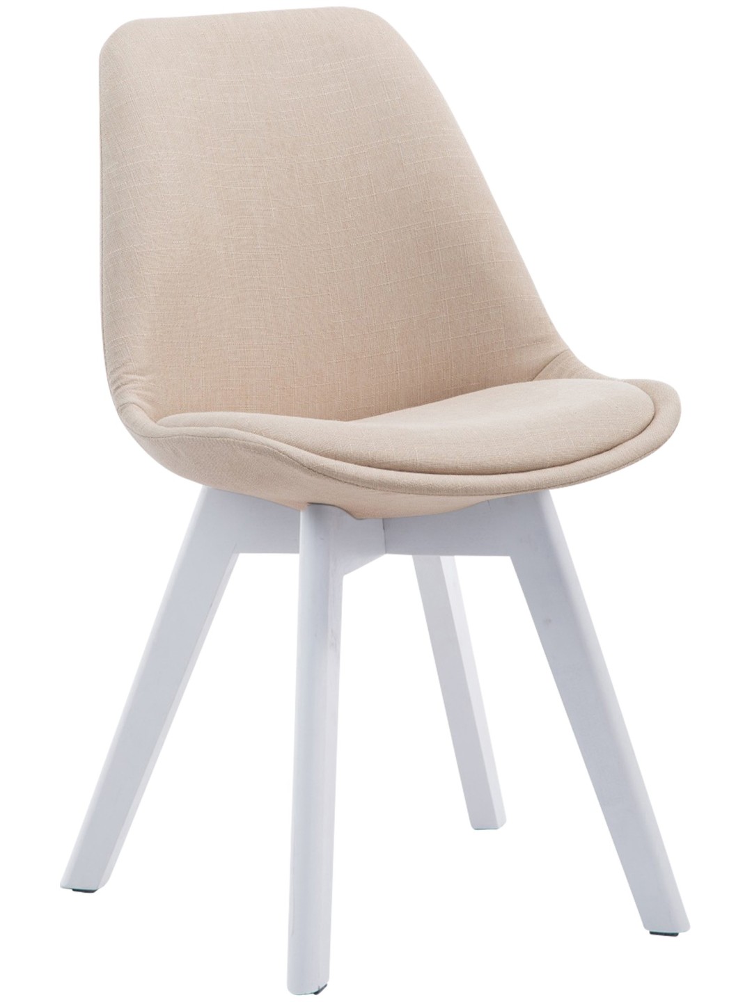 Silla de visita Borneo V2 tela, crema