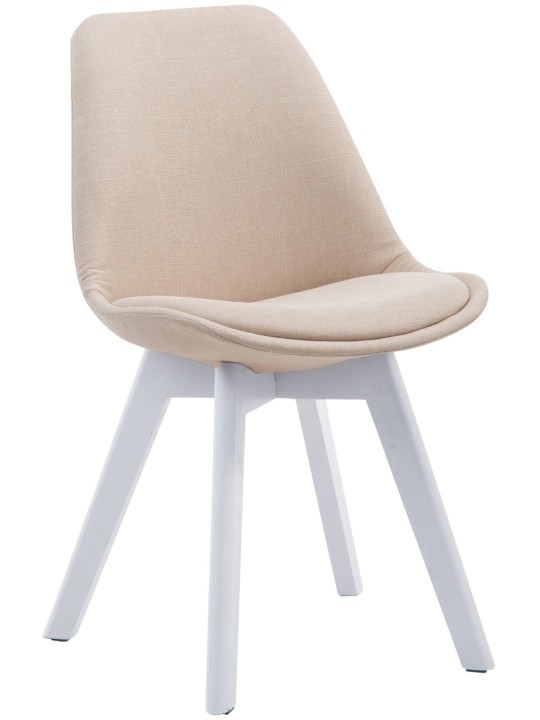 Silla de visita Borneo V2 tela, crema Silla de visita Borneo V2 tela, crema