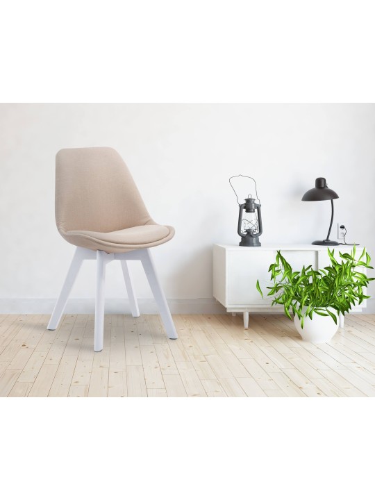 Silla de visita Borneo V2 tela, crema Silla de visita Borneo V2 tela, crema