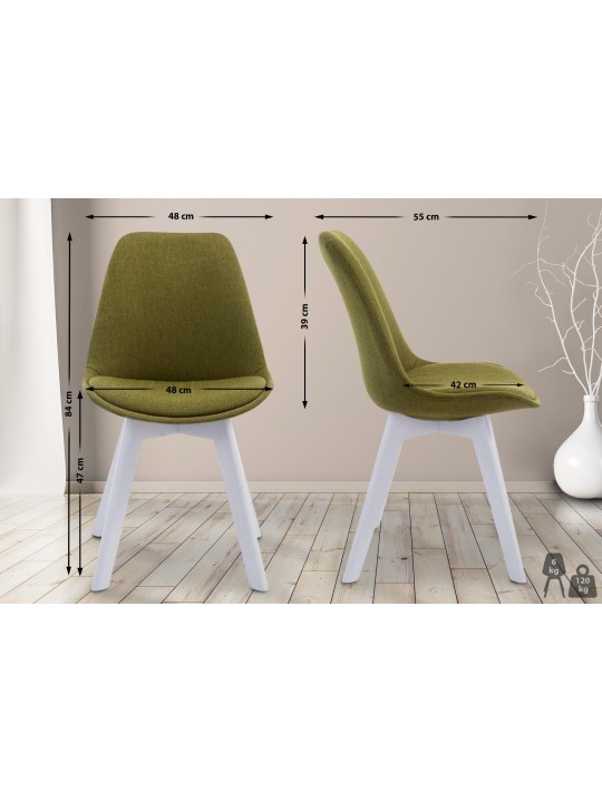 Silla de visita Borneo V2 tela, verde