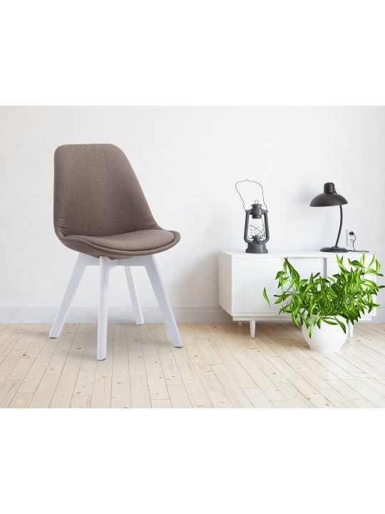 Silla de visita Borneo V2 tela, taupe