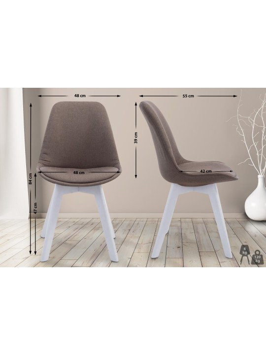 Silla de visita Borneo V2 tela, taupe