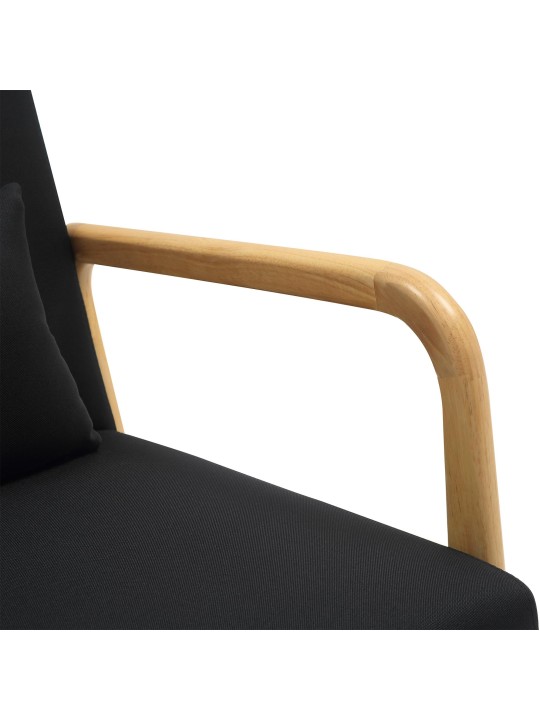 Sillón Hibbing tejido, negro