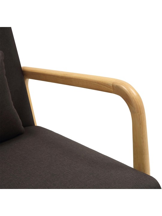 Sillón Hibbing tejido, marrón