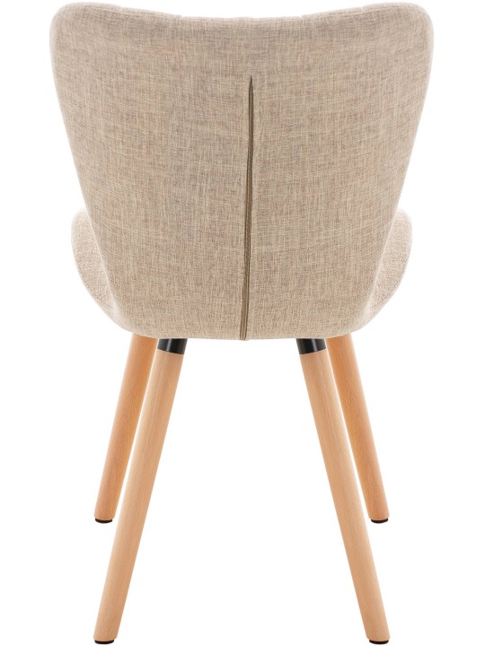 Conjunto de 2 sillas Elda tela, crema Conjunto de 2 sillas Elda tela, crema