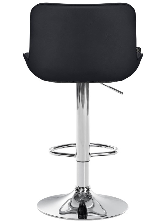 Taburete de bar Vonore piel sintética cromado, negro Taburete de bar Vonore piel sintética cromado, negro