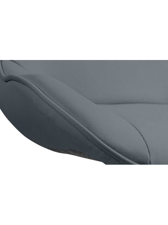 Taburete de bar Vonore símil piel, gris