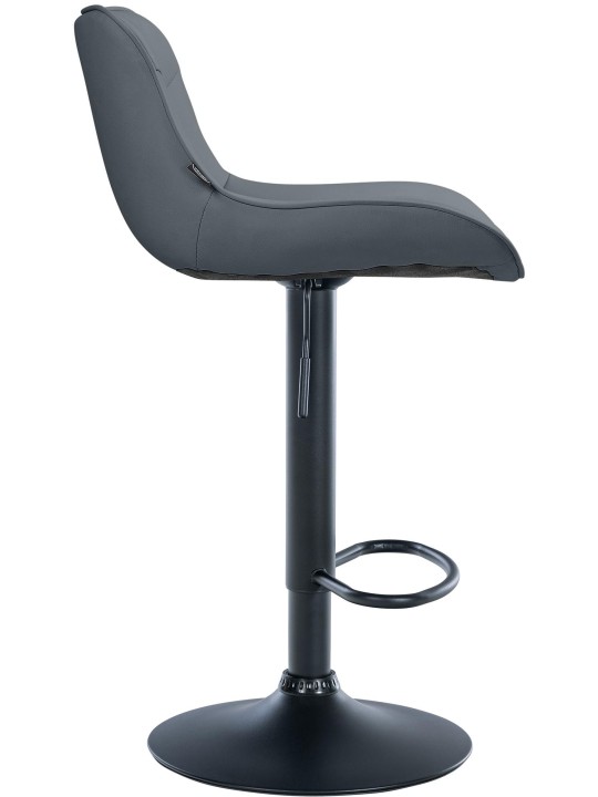 Taburete de bar Vonore símil piel, gris