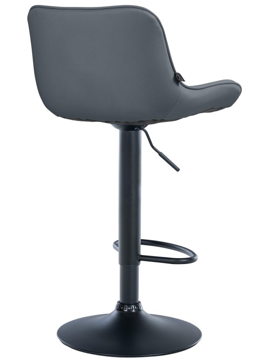 Taburete de bar Vonore símil piel, gris