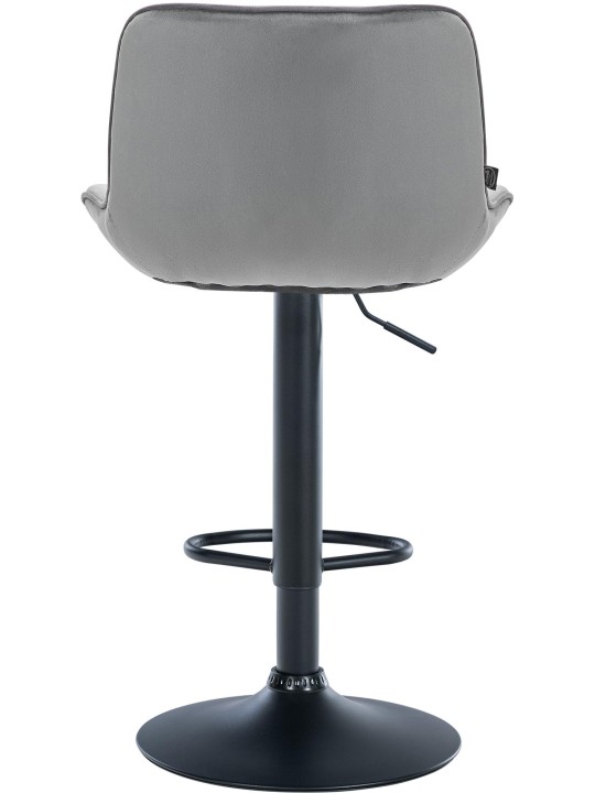 Taburete de bar Vonore terciopelo, gris