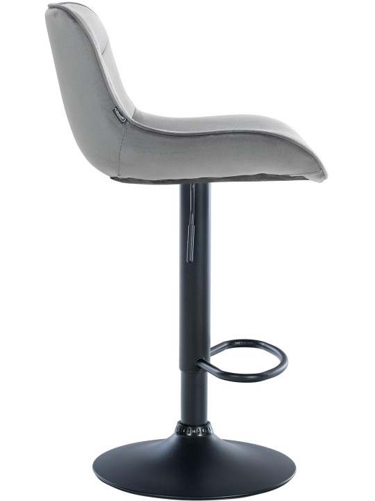 Taburete de bar Vonore terciopelo, gris