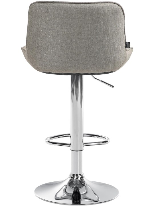 Taburete de bar Vonore tela cromo, taupe Taburete de bar Vonore tela cromo, taupe