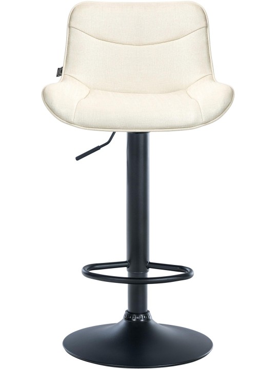 Taburete de bar Vonore tela, crema
