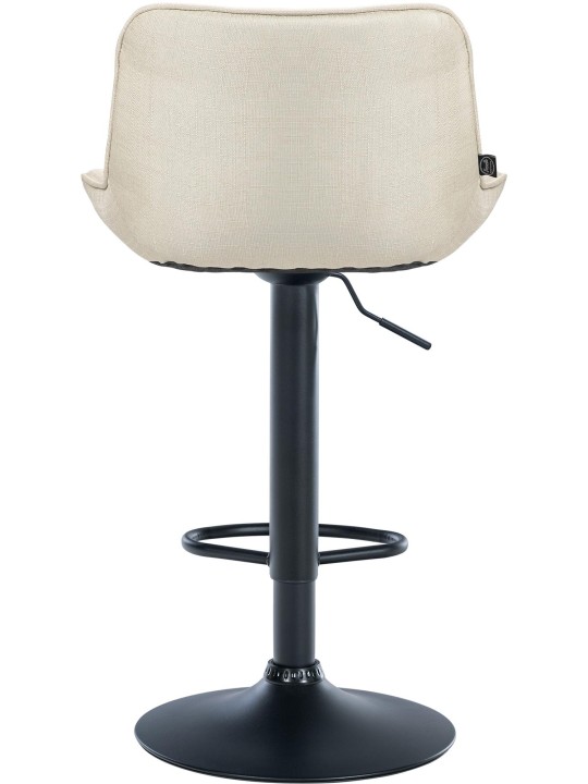 Taburete de bar Vonore tela, crema