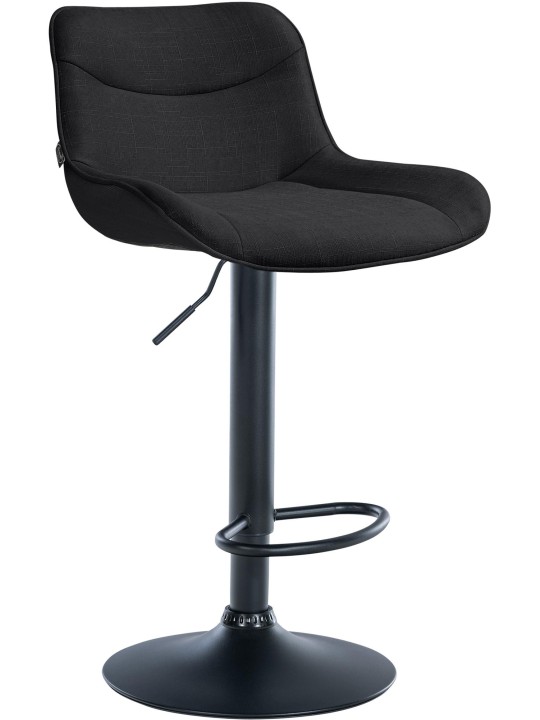Taburete de bar Vonore tela, negro
