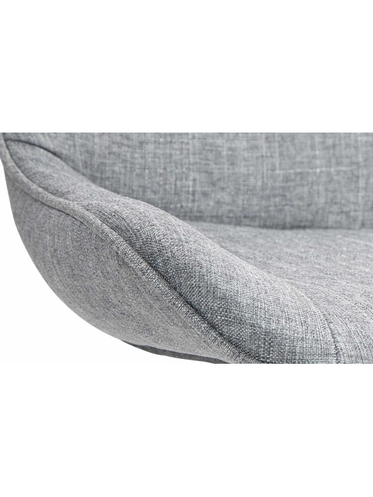 Taburete de bar Vonore tela, gris Taburete de bar Vonore tela, gris