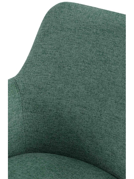 Silla de comedor Olema tela, verde