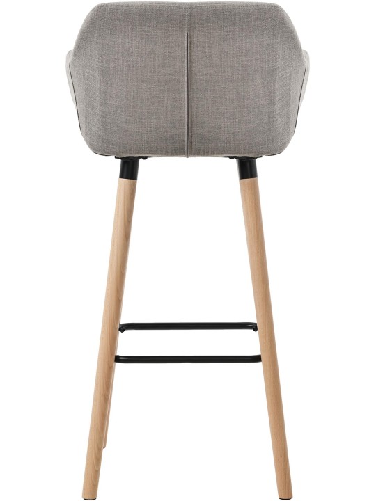 Taburete de bar Grant tela, gris