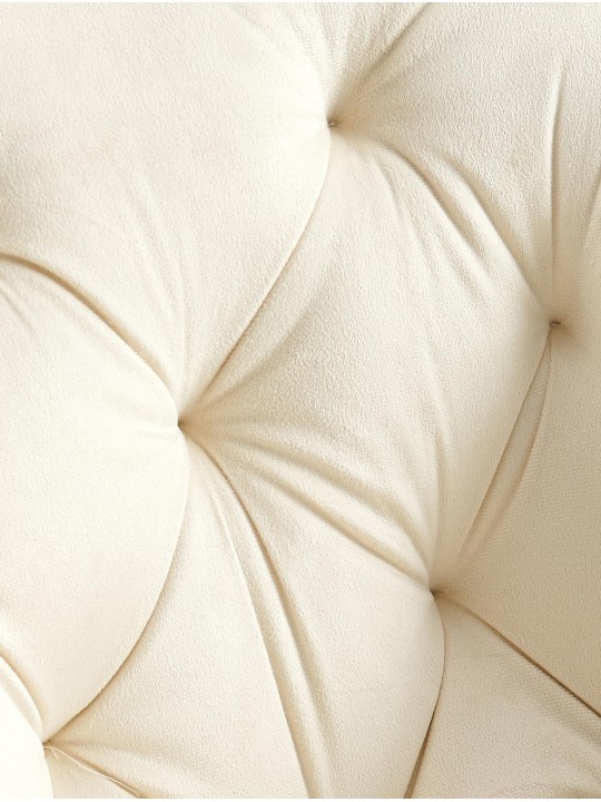 Silla de comedor Antigo terciopelo, crema