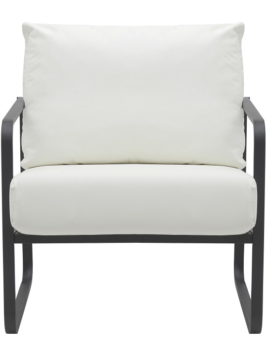 Tumbona Manea piel sintética, blanco Tumbona Manea piel sintética, blanco