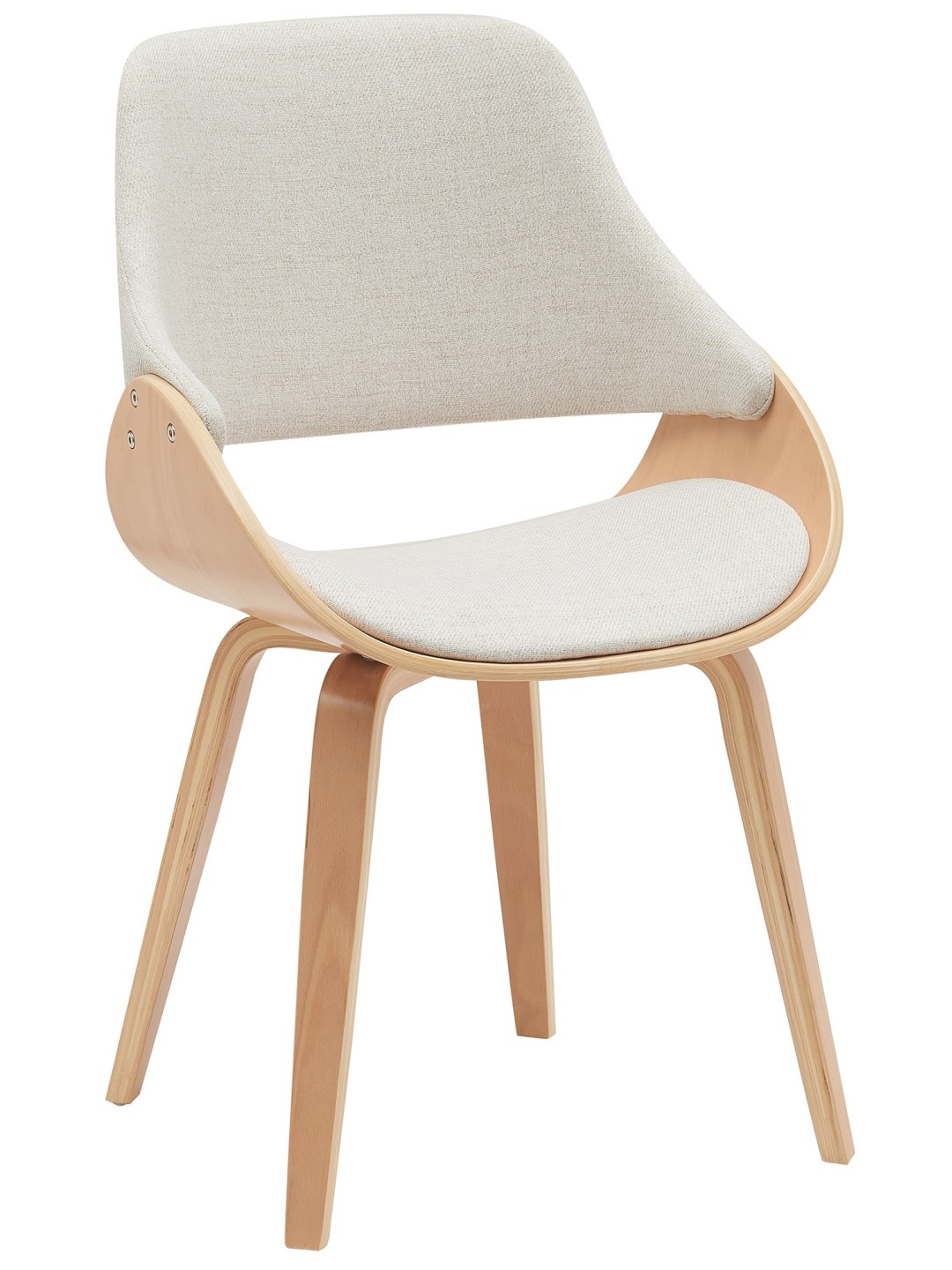 Silla de comedor tela Vangale, natural/crema