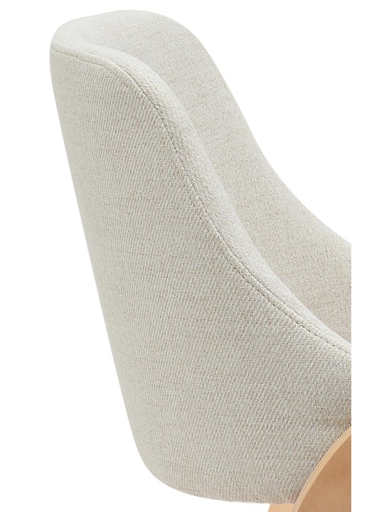 Silla de comedor tela Vangale, natural/crema