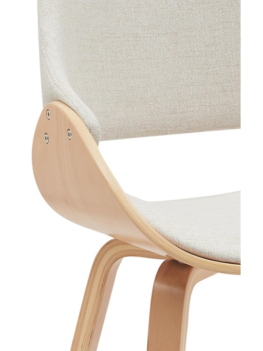 Silla de comedor tela Vangale, natural/crema