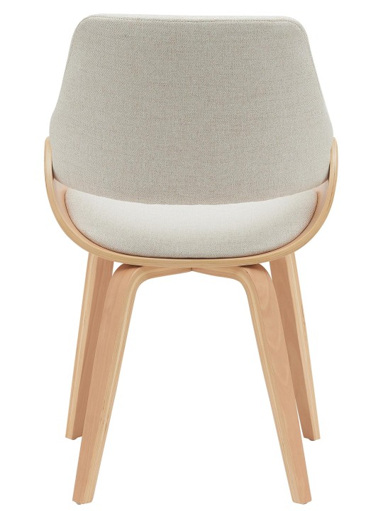 Silla de comedor tela Vangale, natural/crema